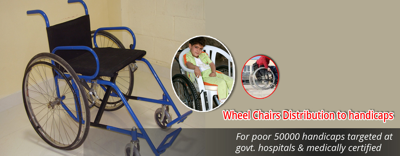 WHEEL CHAIR DISTRIBUTION TO HANDICAPS